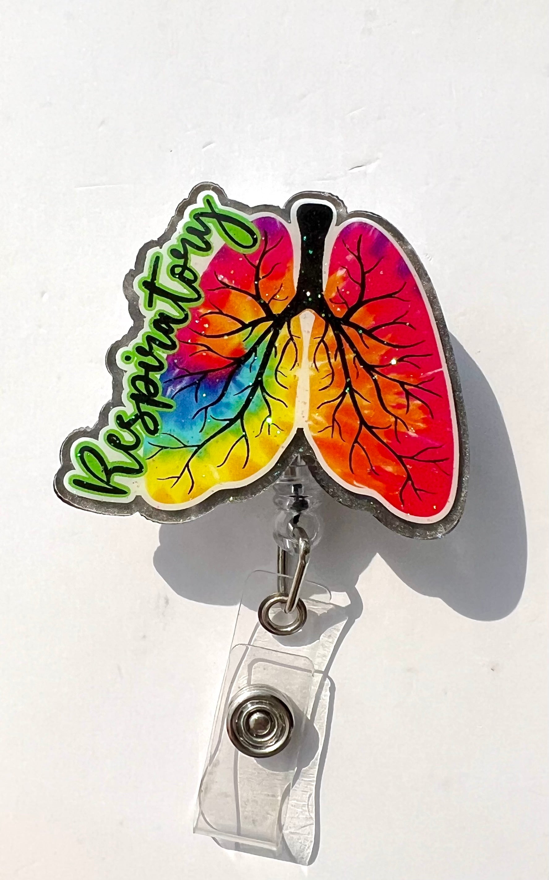 Respiratory / lung interchangeable badge reel