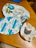 Reversible cloth bowl cover set