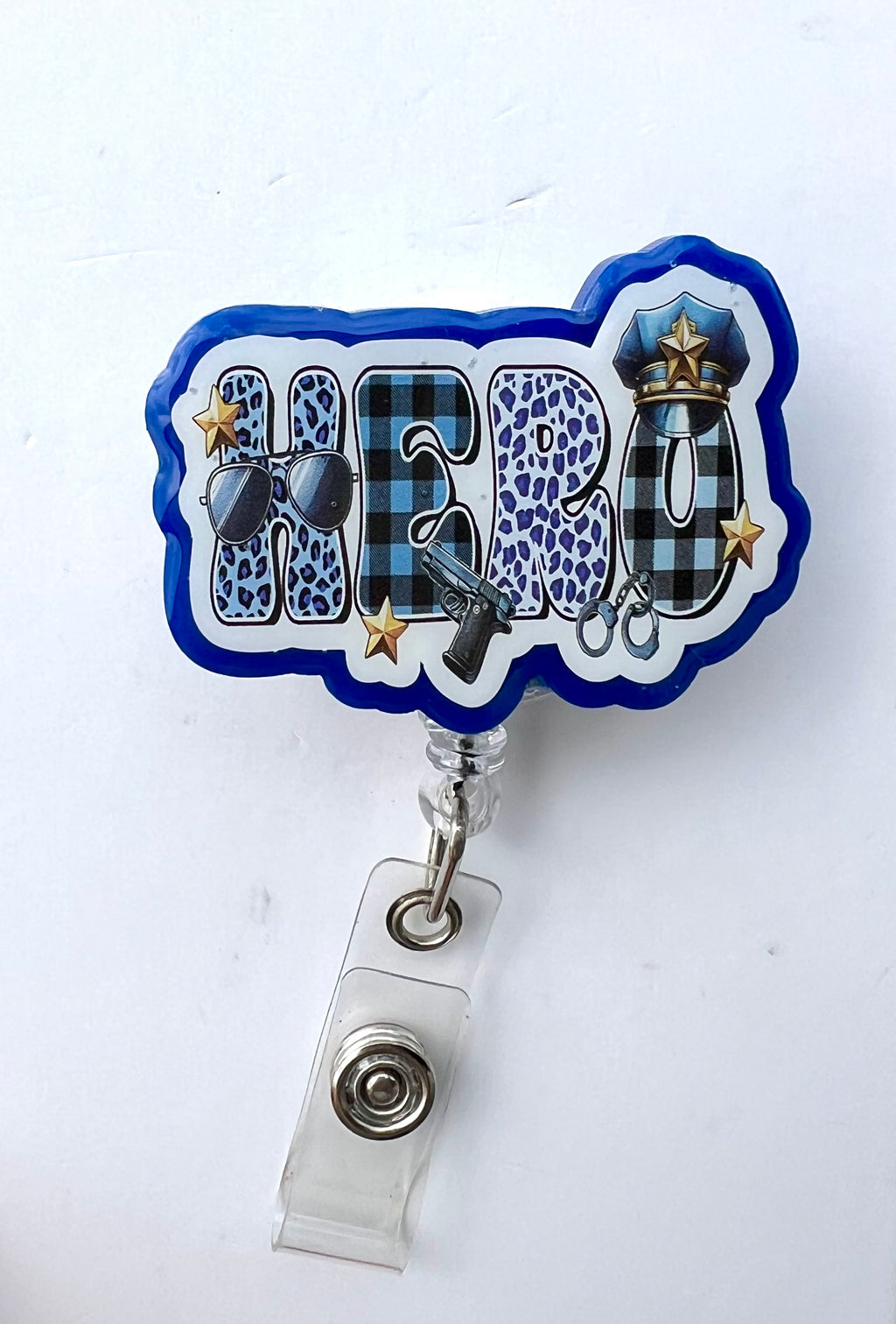 Hero / police interchangeable badge reel