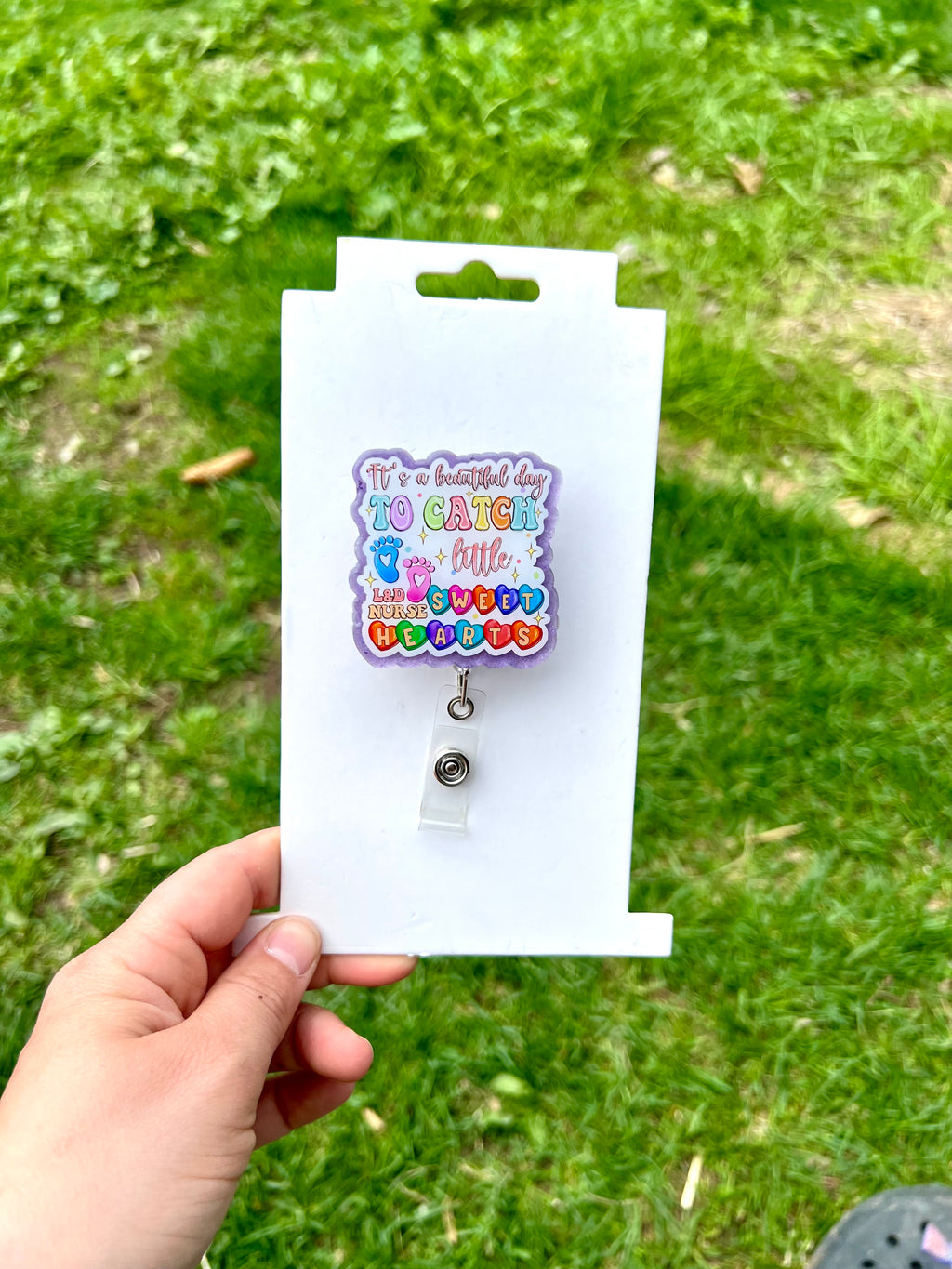 Labor and delivery themed interchangeable badge reel