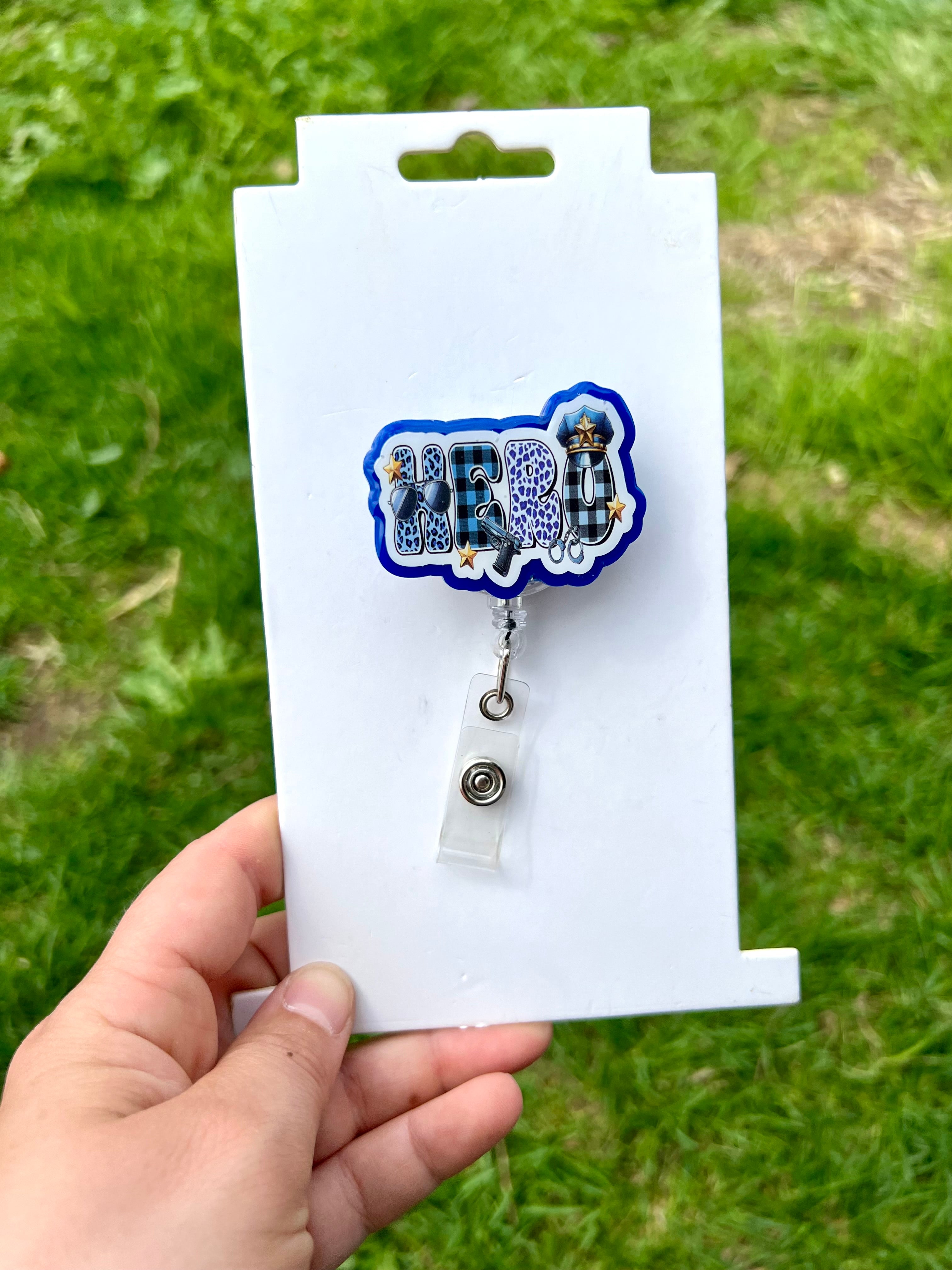 Hero / police interchangeable badge reel
