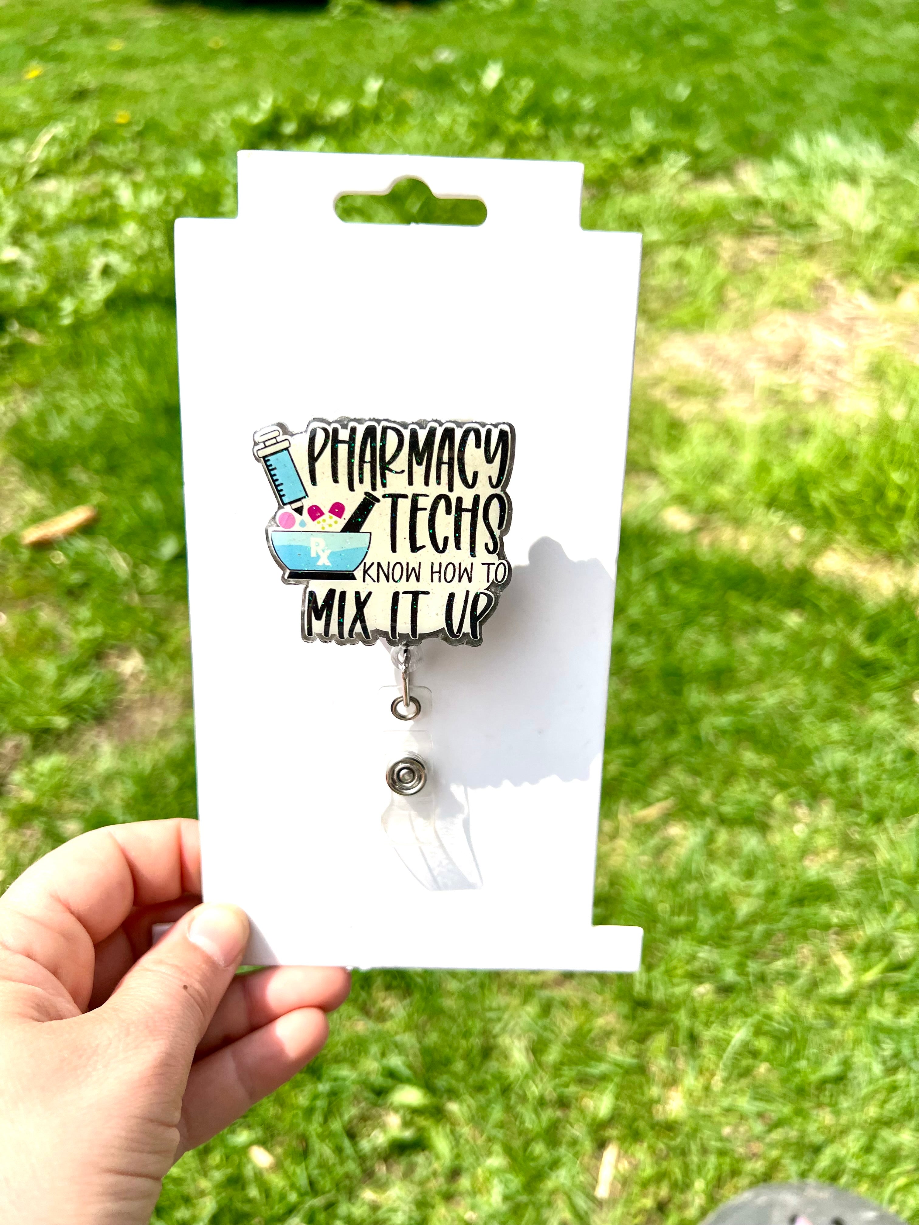 Pharmacy Tech interchangeable badge reel
