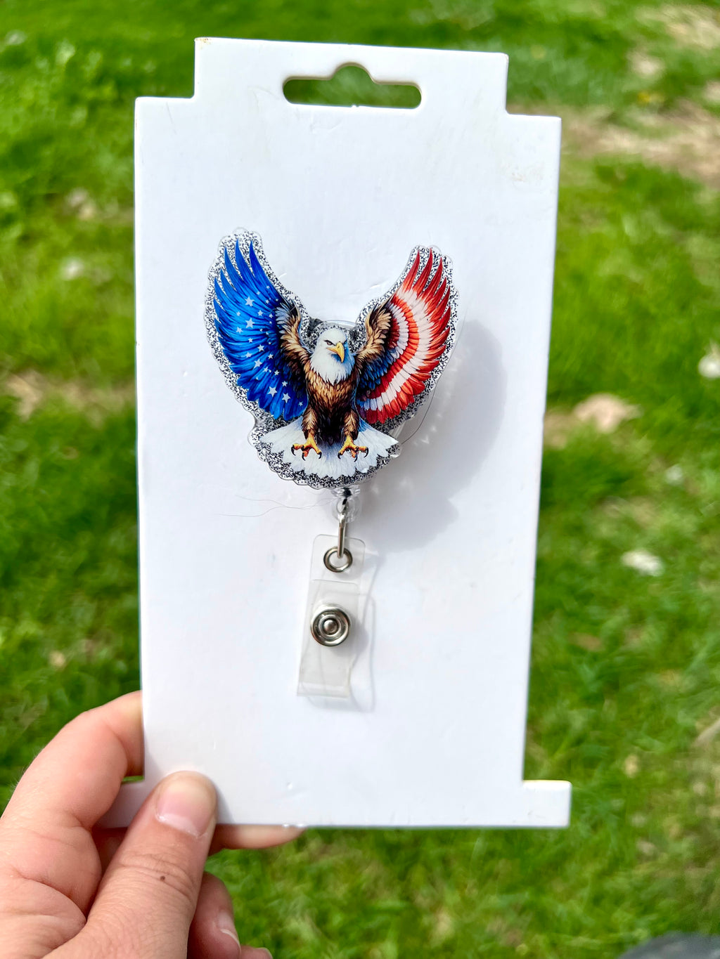Eagle interchangeable badge reel