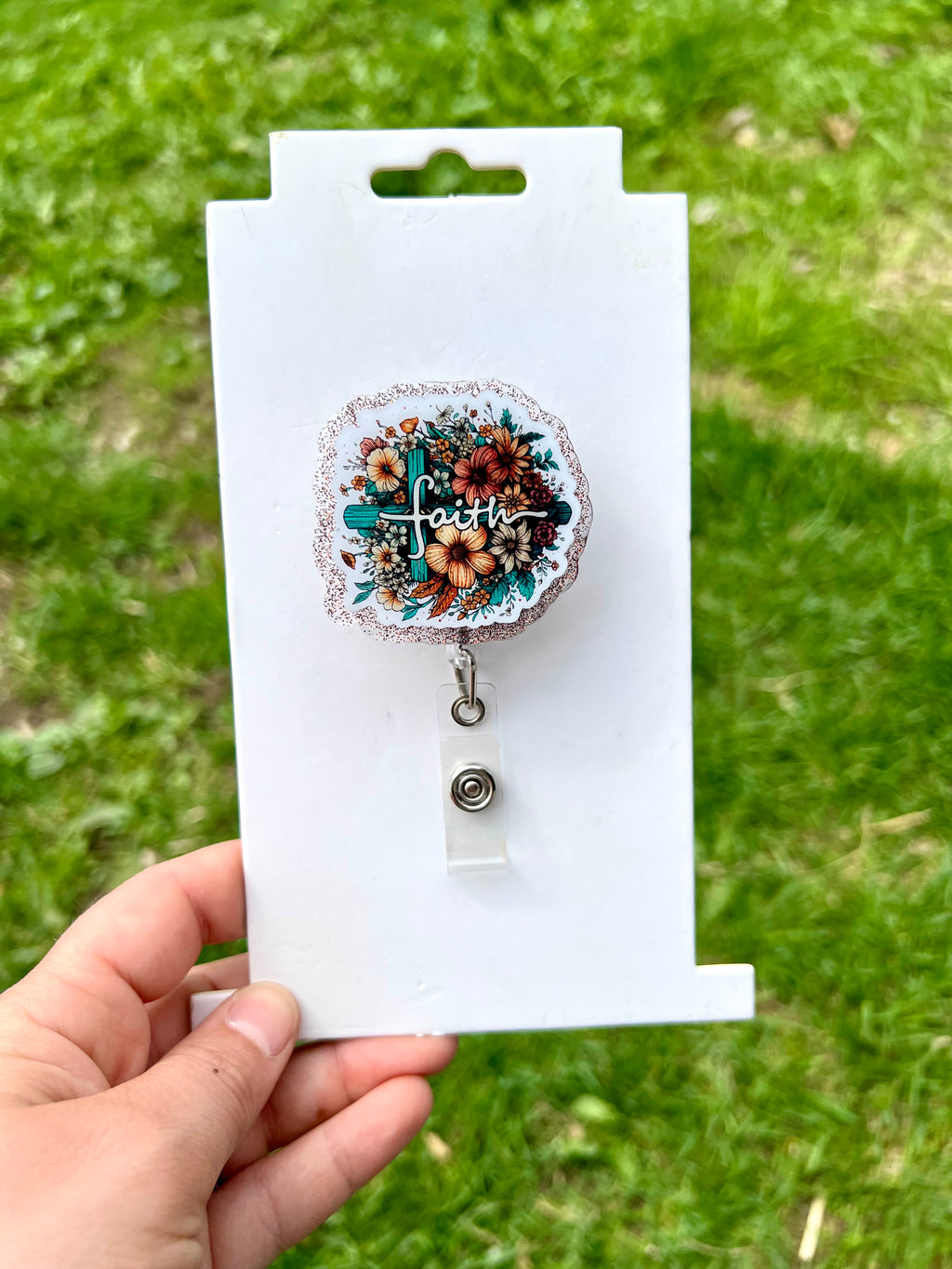 Faith interchangeable badge reel