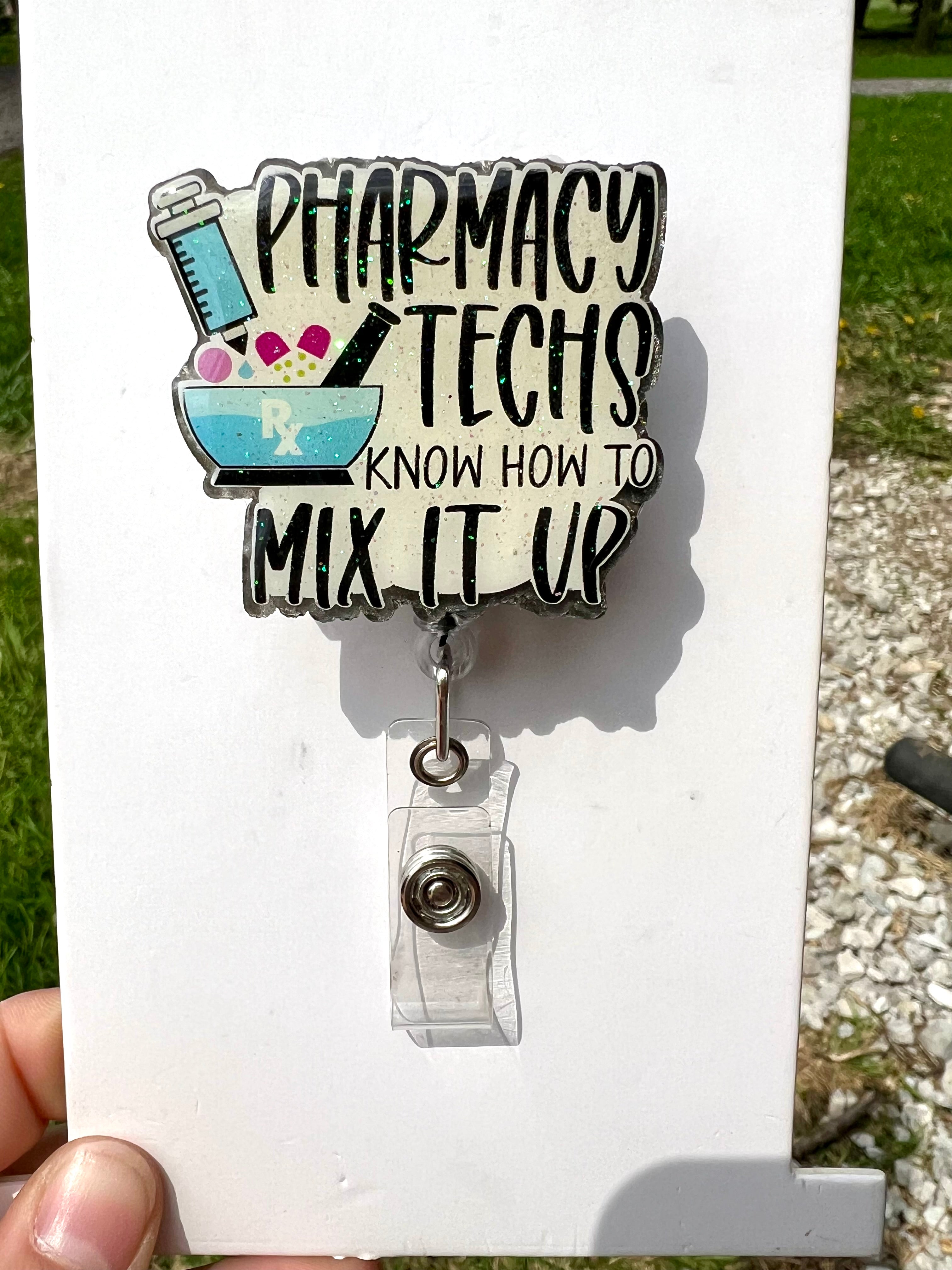 Pharmacy Tech interchangeable badge reel