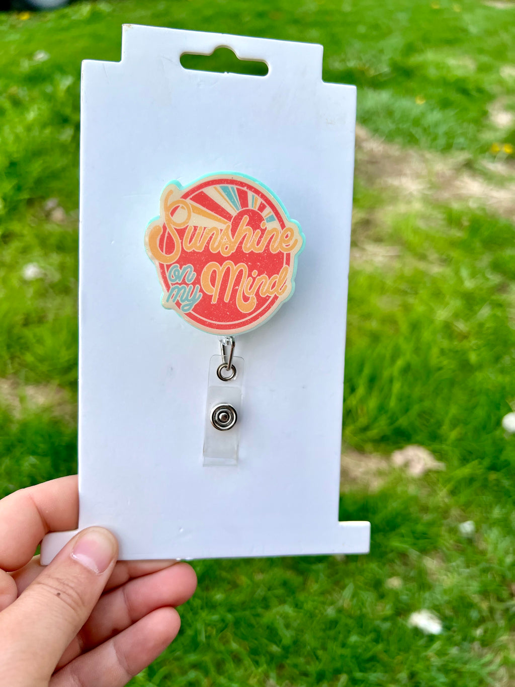 Sunshine on my mind interchangeable badge reel
