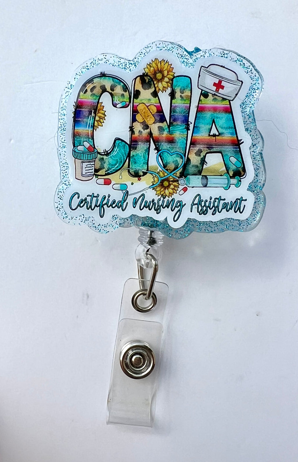 Certified nursing assistant / CNA interchangeable badge reel