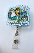 Certified nursing assistant / CNA interchangeable badge reel
