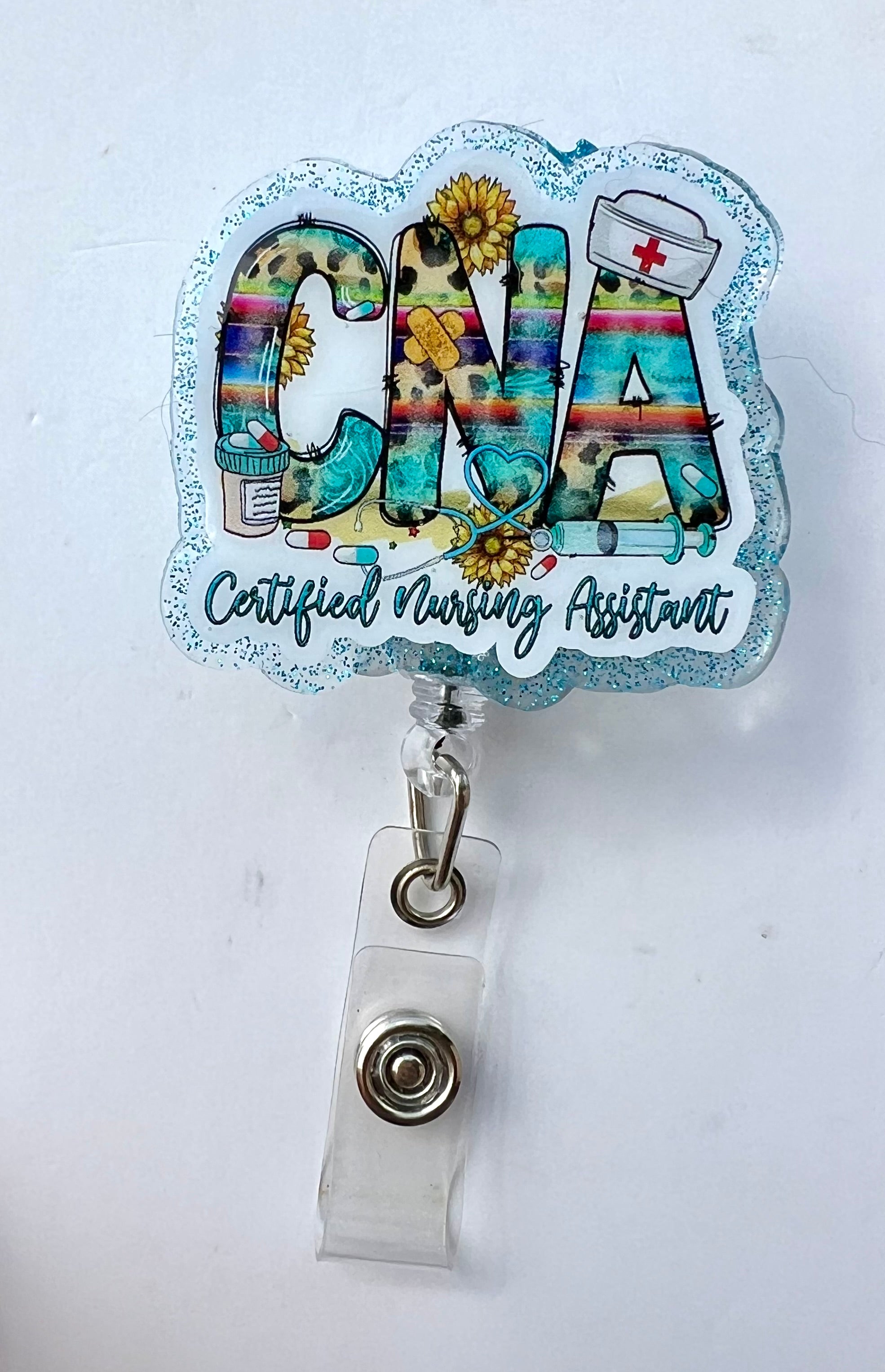 Certified nursing assistant / CNA interchangeable badge reel