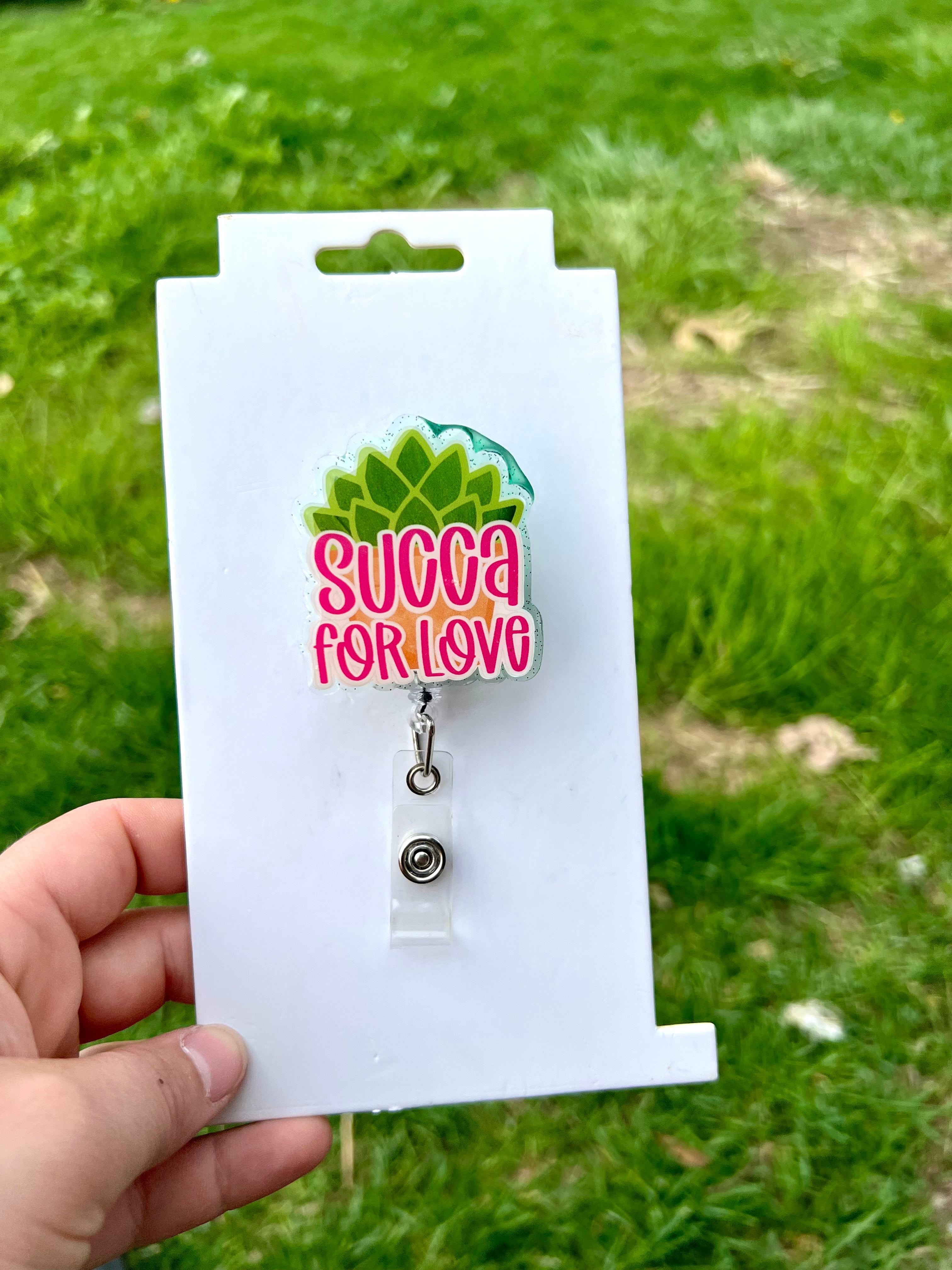 Succa for love interchangeable badge reel