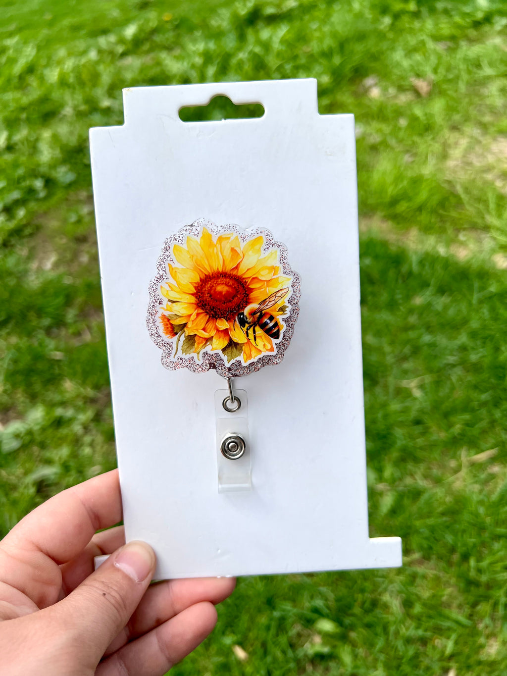 Sunflower interchangeable badge reel