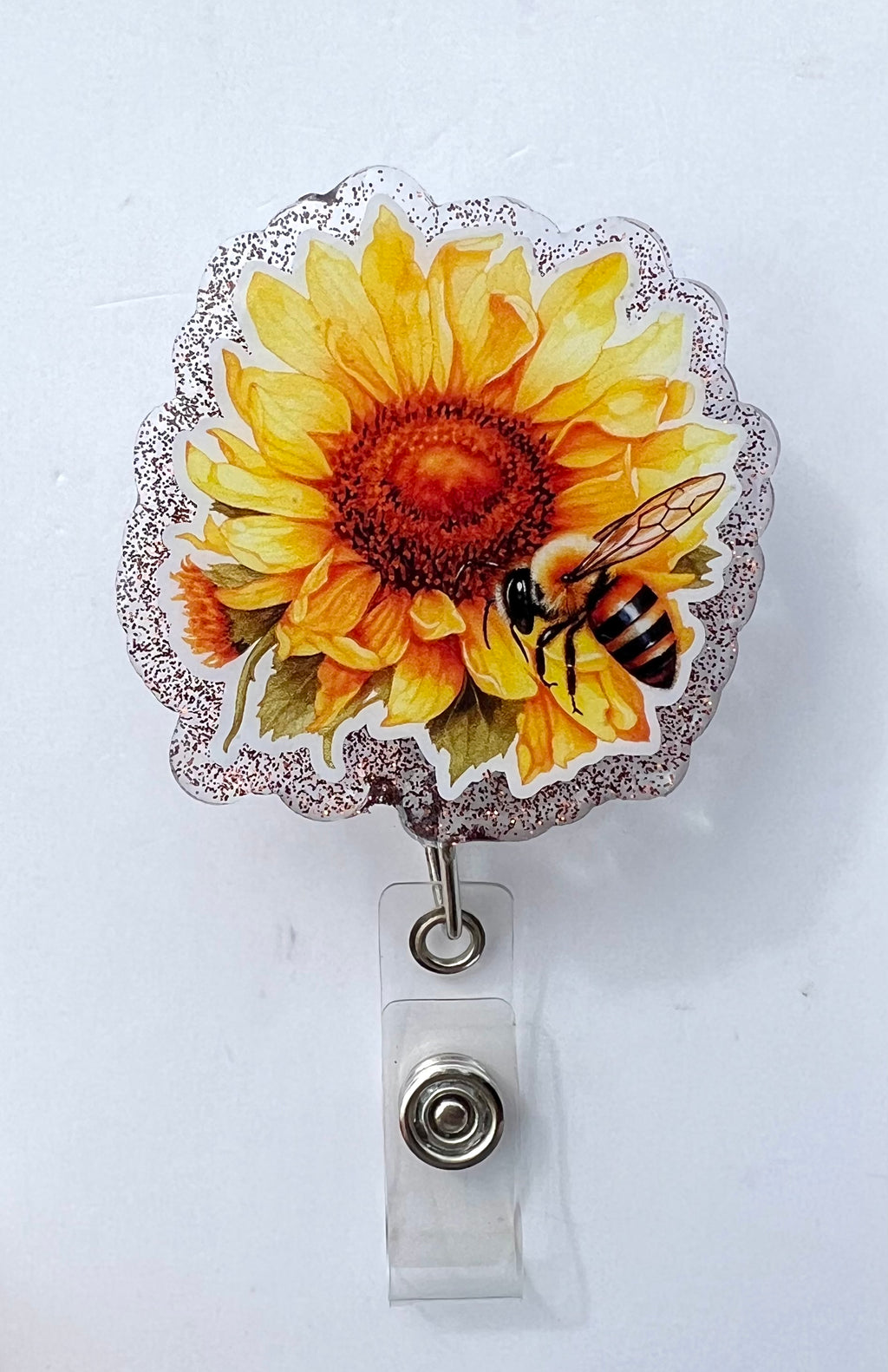 Sunflower interchangeable badge reel