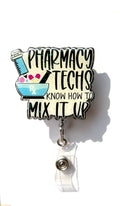 Pharmacy Tech interchangeable badge reel